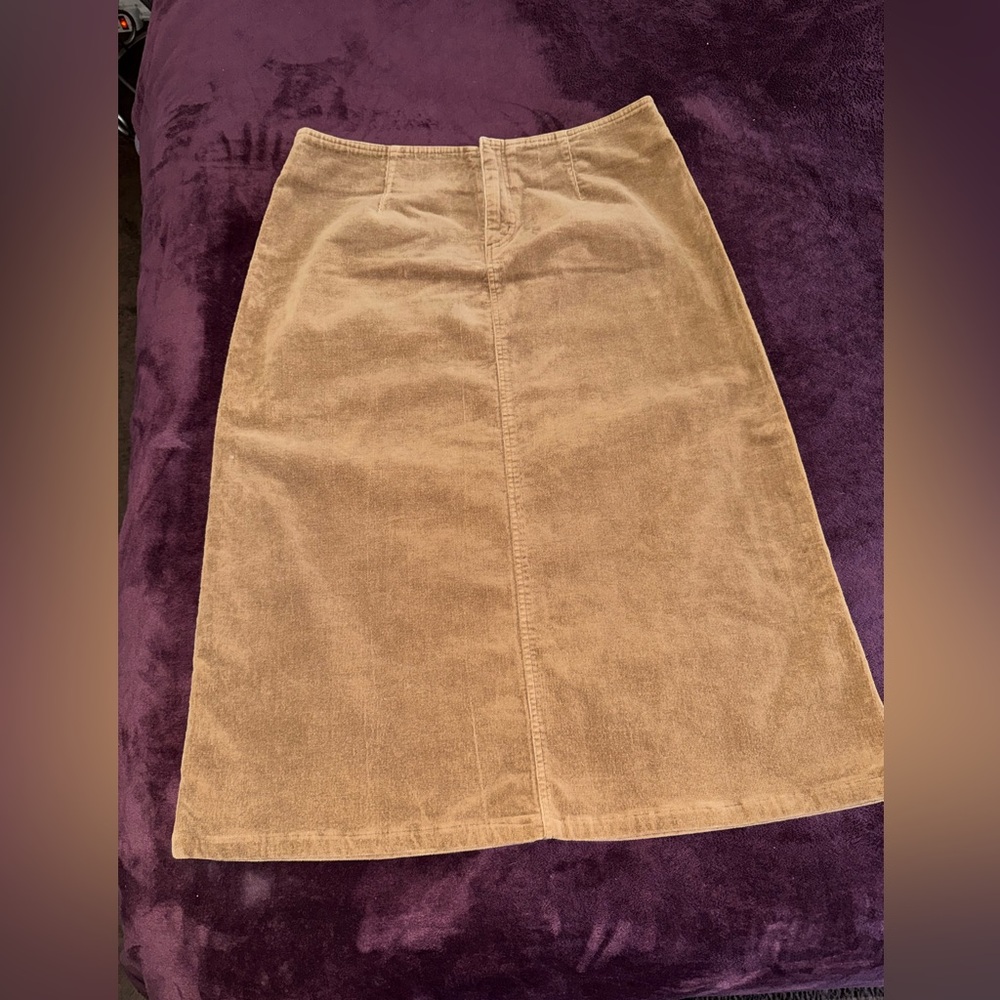 New Look Corduroy A-Line Skirt in Tan